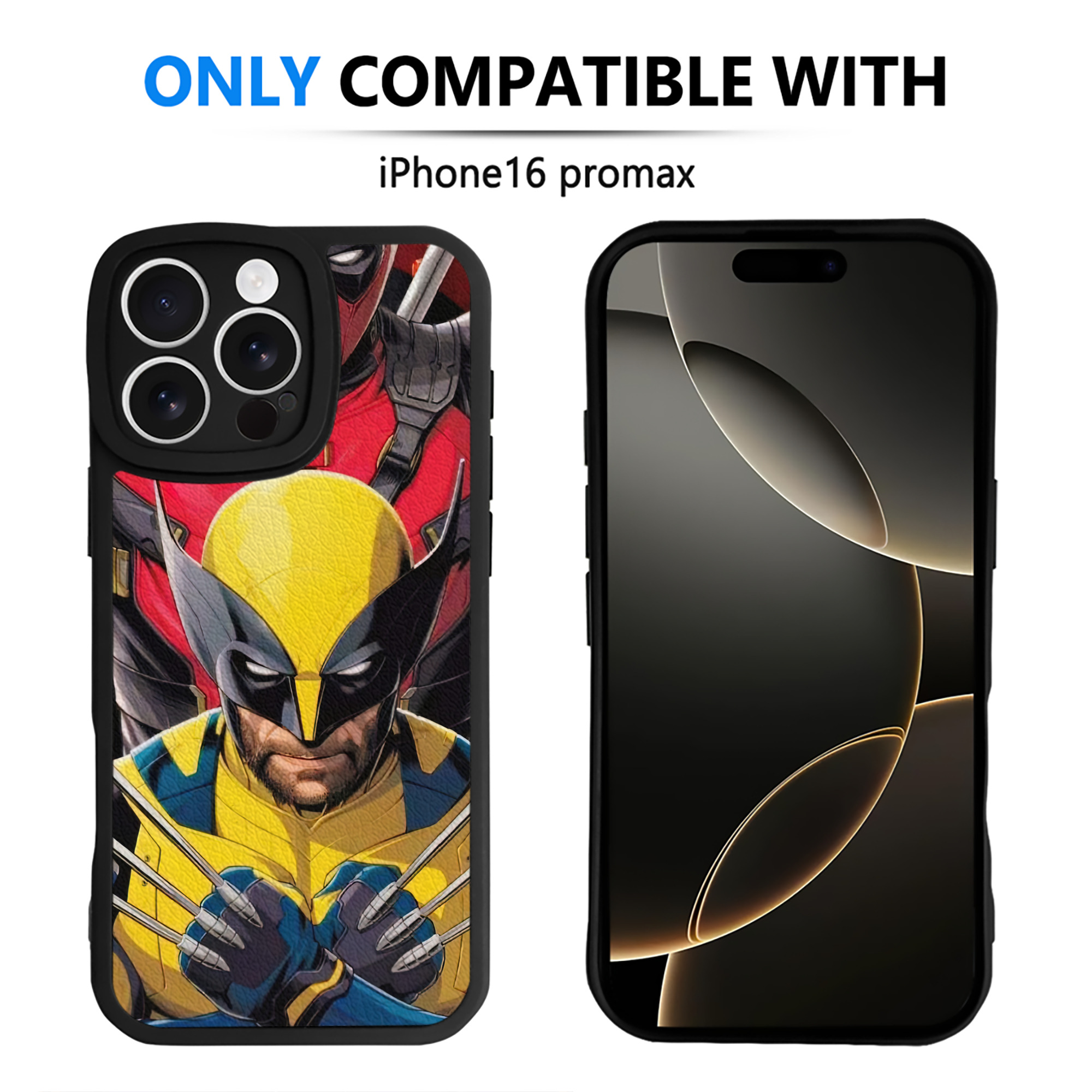 （画像用） Deadpool デッドプール 【iPhone 16シリーズ対応】シリコンスマホケース（レザー調） 材質：シリコン
